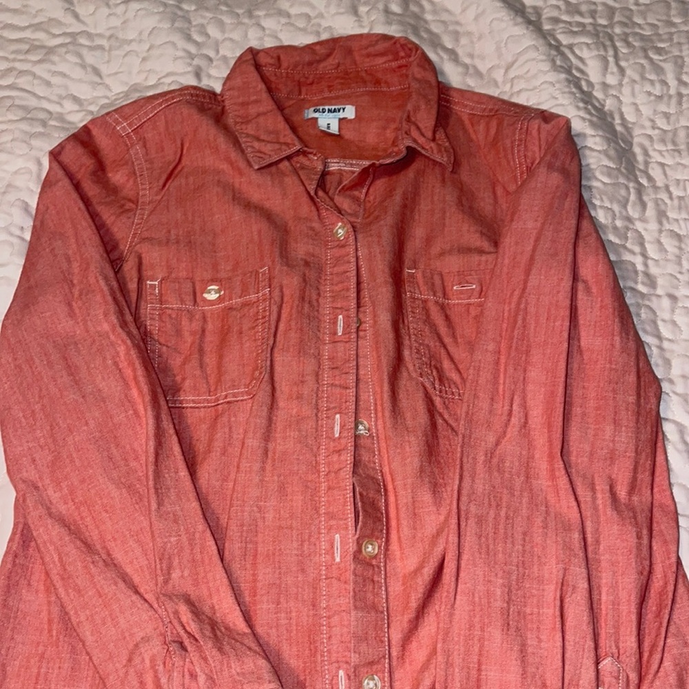 Old Navy Light Pink Button Down Size M Shirt